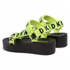DKNY Multi Strap Ayli Sandal - Neon Green - US 7