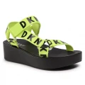 DKNY Multi Strap Sandal - Ayli Logo Neon Green - UK 3.5 / US 6