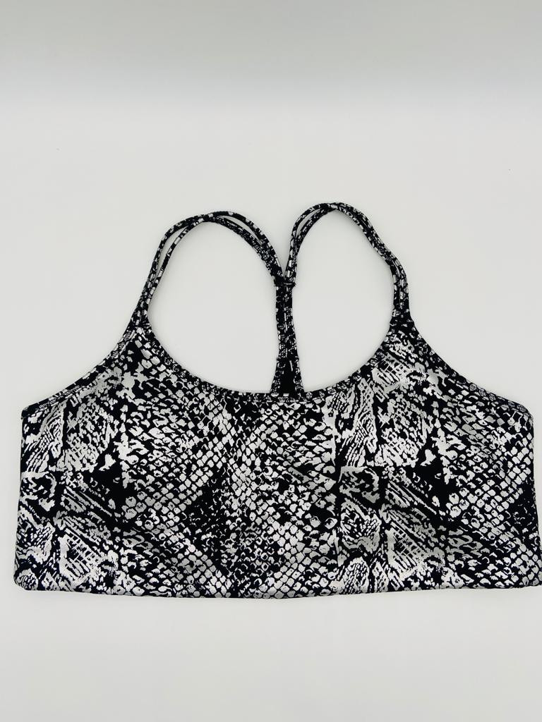 Dkny Sports Bra - GROUP 10N / Snake Pattern Black White - XS DP1T8360