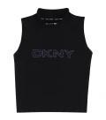 DKNY SHIRTS - TIGER LOGO MOCK NECK CROPPED BLUE - M