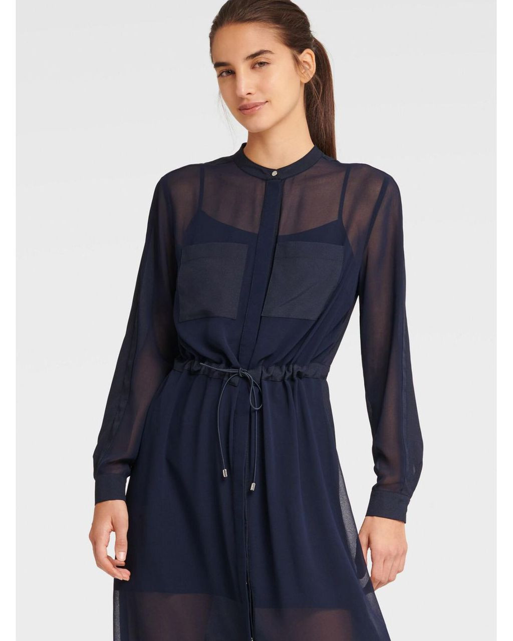 Dkny Dress - Midi Dress With Drawstring - S