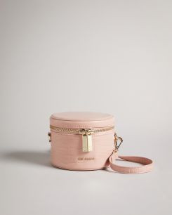 Ted Baker Drum Bag - Salmaa Croc Faux Leather Pink - One Size