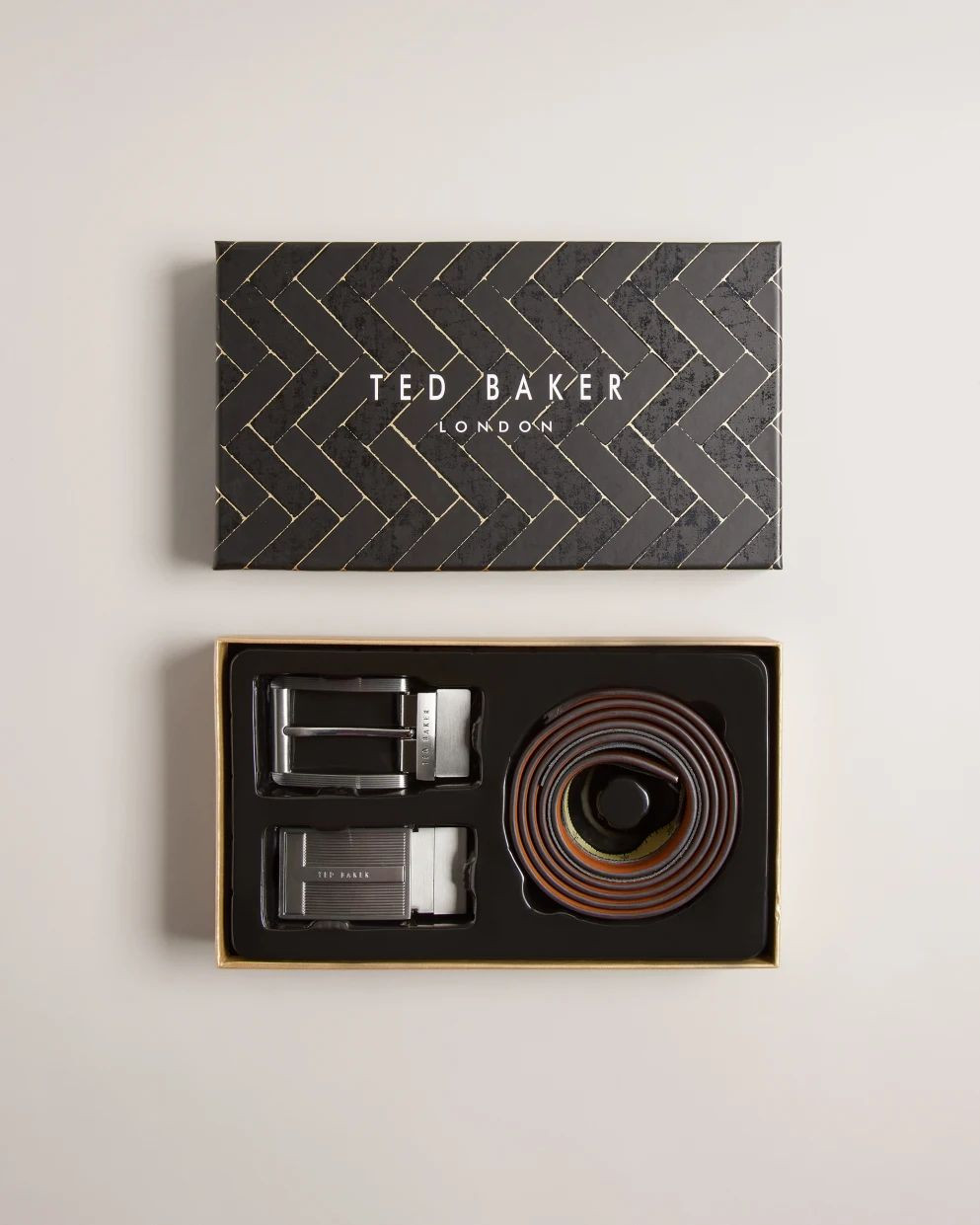 Ted Baker Men Belt Set - Newbey/Brown - 266611