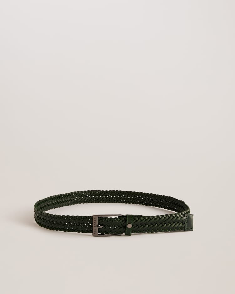 Ted Baker Men Belt - Braided/Green - Size S/M