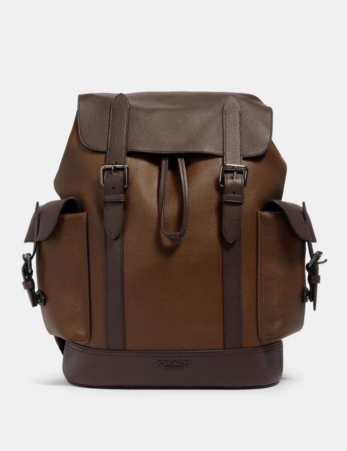 Coach Backpack - Qb/Tobacco Mahagony - One Size 10 1/4" (L) x 16 1/2" (H) x 5" (W)