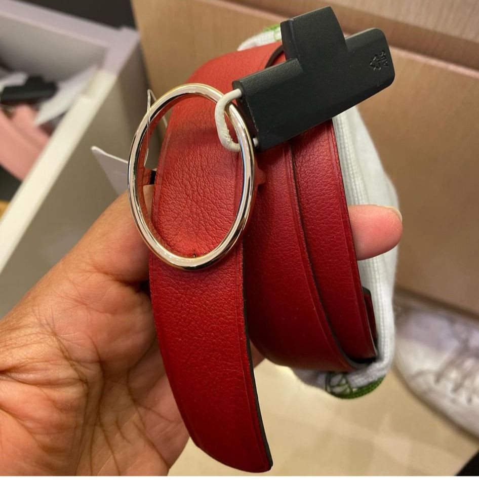 Longchamp Belt - Round Red - 110cm X 3cm
