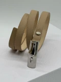 LONGCHAMP LE ROSEAU WOMEN'S BELT - 40021HPN414 / TAUPE - 115 X 2 CM