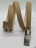 Longchamp Le Roseau Women's Belt - 40021HPN414 / Taupe - 115 x 2 cm