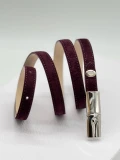 LONGCHAMP ROSEAU WOMEN'S BELT - 40032HSD061 / BILLBERRY SUEDE - 110 X 1.5 CM