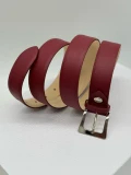 Longchamp Game On Women's Belt - L7641HLQ030 / Granet Red - 127 x 3 cm