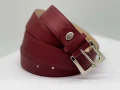 Longchamp Game On Women's Belt - L7641HLQ030 / Granet Red - 127 x 3 cm