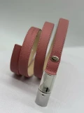 Longchamp Le Roseau Women's Belt - 40021HPNP13 / Antique Pink - 115 x 2 cm