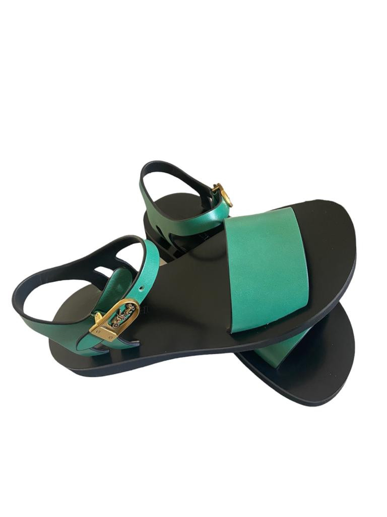 Coach 1941 Leather Sandal - Bright Jade - Bright Jade - Size 7.5 / 26.5cm