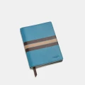 Coach Notebook With Varsity Stripe - Blue / Taupe - One Size 2966G