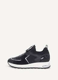 DKNY Zip Up Sneakers - Mobi Matte Black/Silver - UK 3.5 / US 6