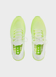 DKNY Lace Up Sneaker - Ashly Neon White - UK 3.5 / US 6