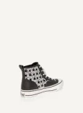 DKNY High Top Lace Up Sneaker - Black / White - US 6.5/ EUR 37/ UK 4