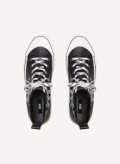 DKNY High Top Lace Up Sneaker - Black / White - US 6.5/ EUR 37/ UK 4