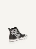 DKNY High Top Lace Up Sneaker - Black/White - US 6/ UK 3.5/ EUR 36
