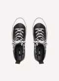 DKNY High Top Lace Up Sneaker - Black/White - US 8.5/ UK 6/ EUR 39