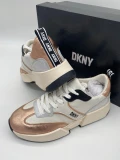 DKNY Retro Sneaker - Wht/Blk/Sil - US 6.5/ EUR 37/ UK 4