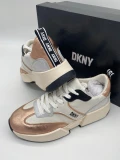 DKNY Retro Sneaker - Wht/Blk/Sil - US 7/ EUR 37.5 / UK4.5