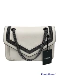 Dkny Zia Flap Shoulder / Crossbody R113AM45 - White/Gunmetal - Large  28 x 18 x 9 cm