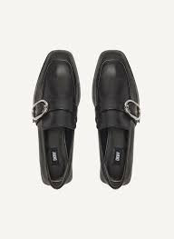 DKNY Buckle Loafer - Smooth Calf Black - UK 4 / US 6.5