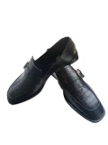 DKNY Buckle Loafer - Croco Black - UK 6 / US 8.5