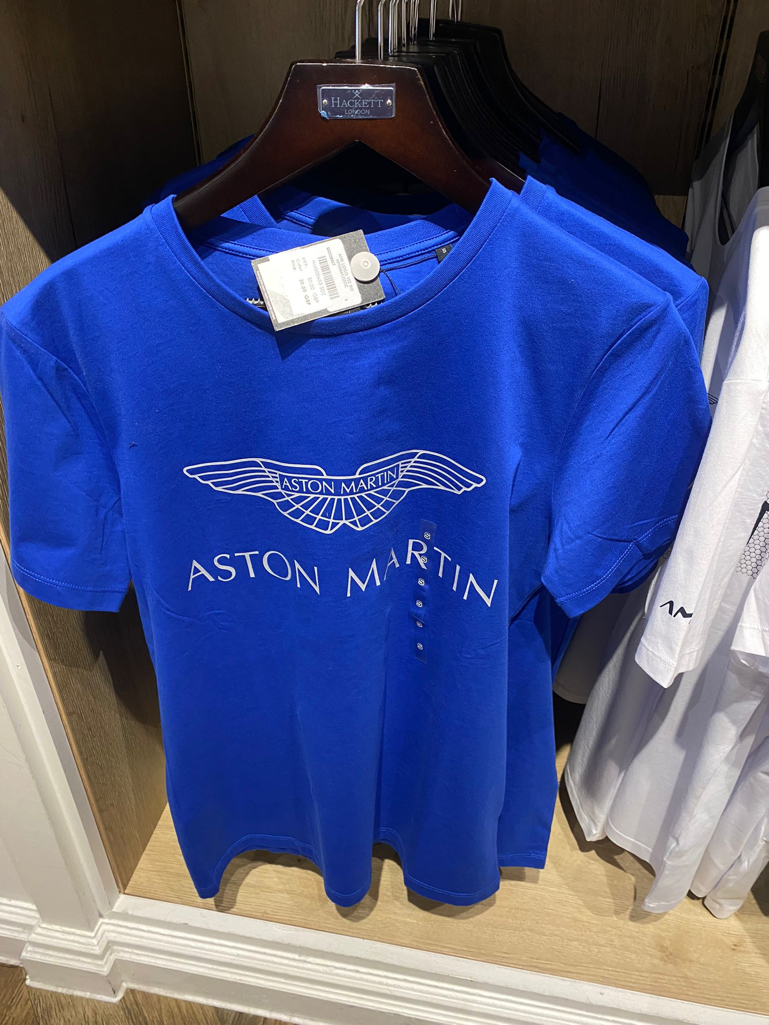 Hackett Aston Martin Logo Tee- Cobalt - Xtra Large