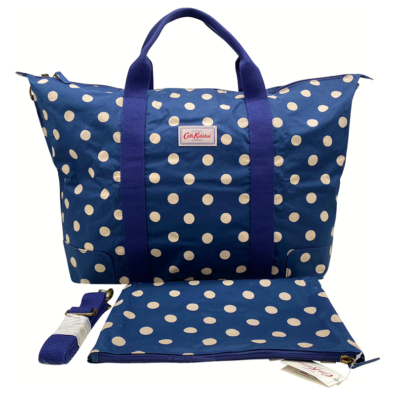 CATH KIDSTON HOLIDAY BAG FOLDAWAY - BUTTON SPOT NAVY - 860727