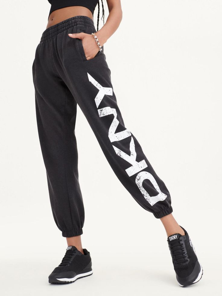 Dkny Logo Jogger - Black / DP1P2833 - Size S