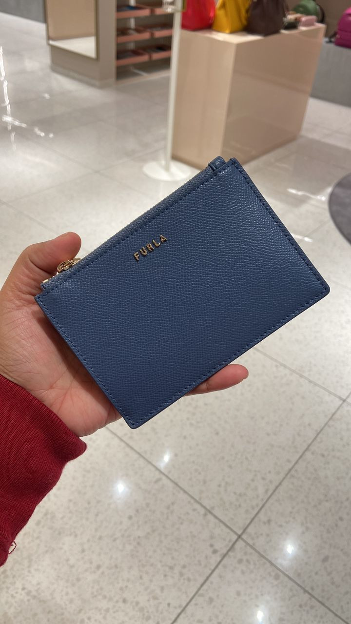 Furla Classic Card Holder With Zip - Blu Denim - Medium