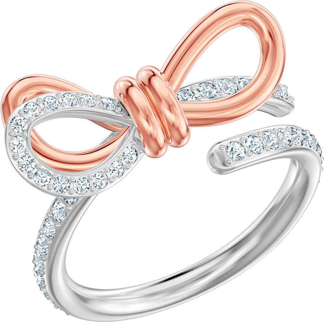 Azuramart Swarovski Lifelong Bow Ring Cry Mix Size 55 5440641