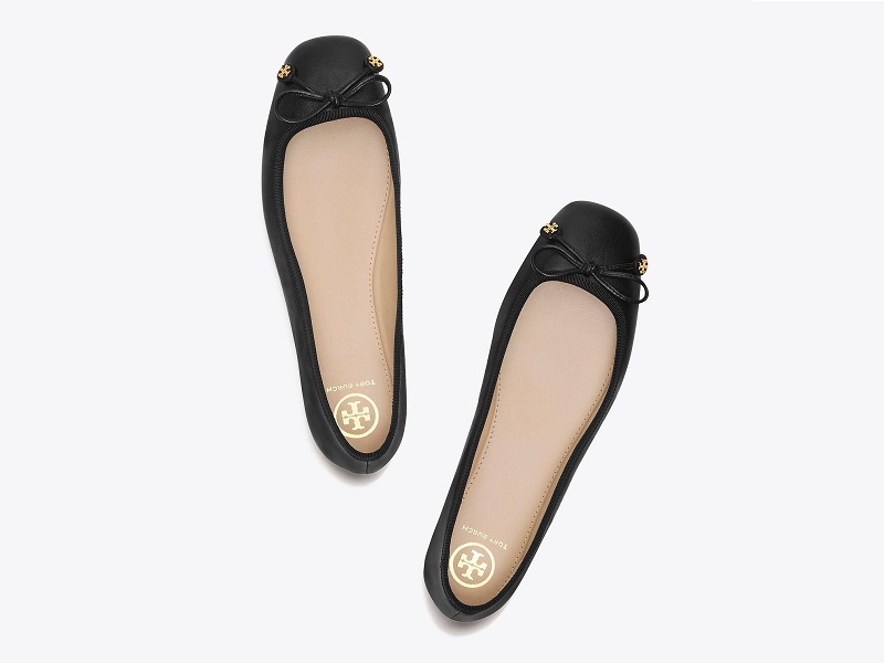 TORY BURCH SQUARE TOE BOW BALLET