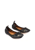 TORY BURCH SQUARE TOE BOW BALLET 88431- PERFECT BLACK - US8/EUR38.5
