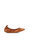 Tory Burch Square Toe Bow Ballet - Aged Camello - Us8.5/Eur39