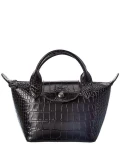 Longchamp Roseau Croco Crossbody L1500HVC001 - Black - Mini