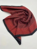 Longchamp Silk Scarft - Small Red/Black - 50 X 50 Cm