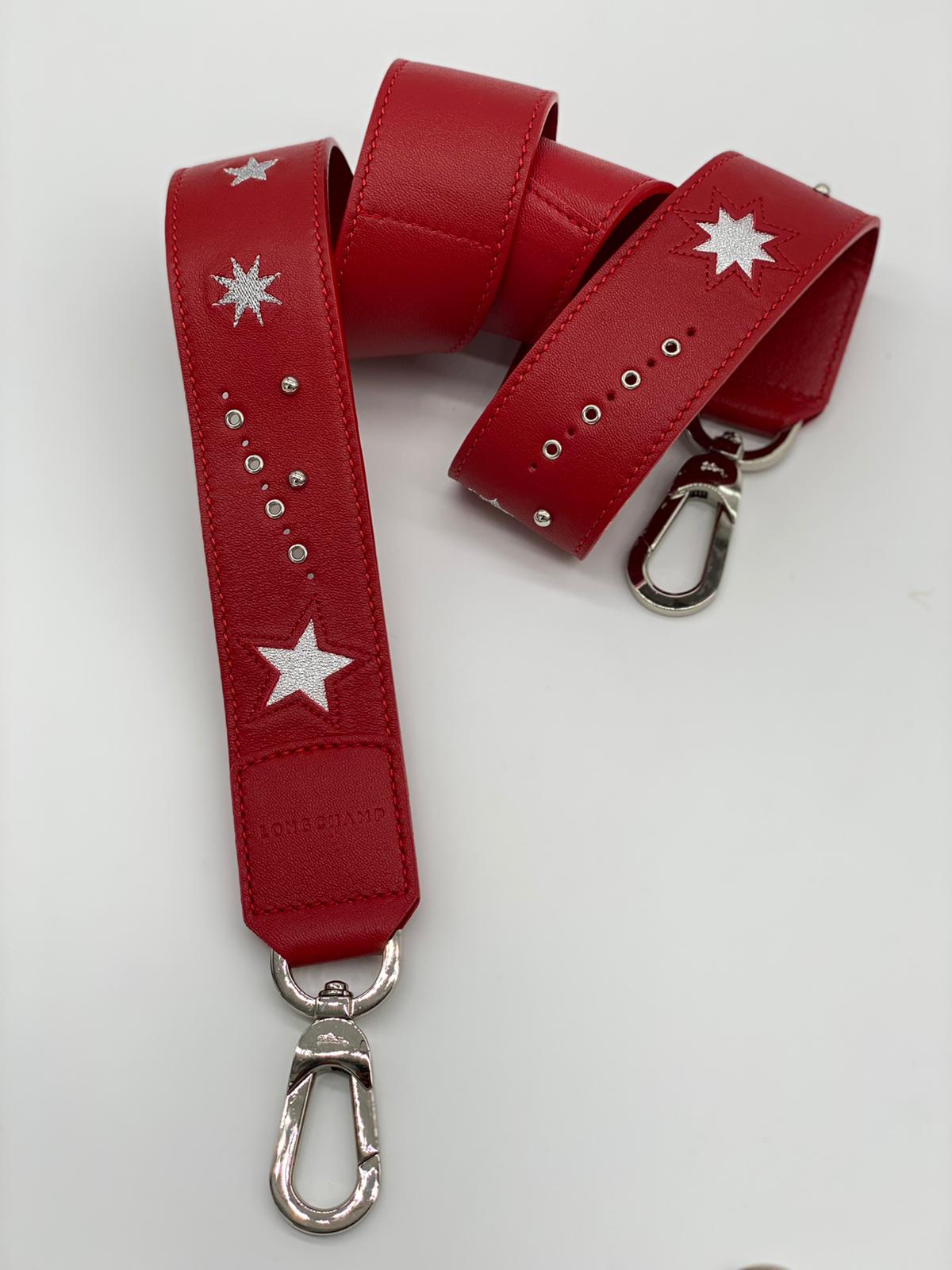 LONGCHAMP STRAP L7085737045 - RED STAR - 104 CM