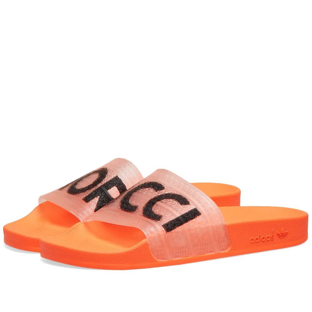 Adidas Slip On x Fiorucci Adilette - Orange - US 7 / EUR 40.5