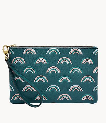 Fossil Large Wristlet Rainbow SLG1187380 - Green - Large