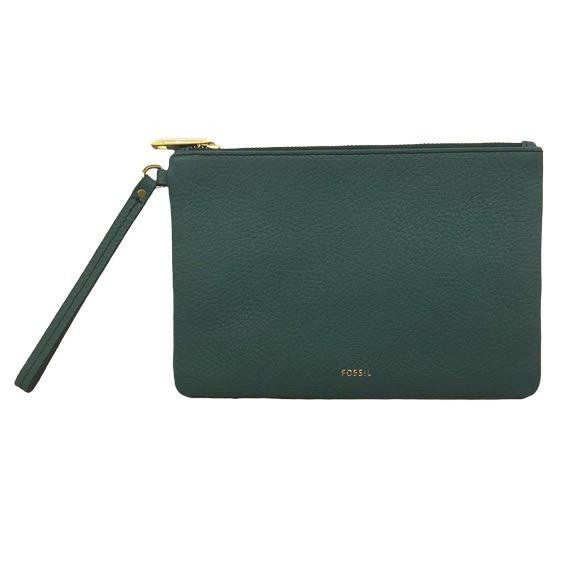 Fossil Large Wristlet - Teal Green - Large