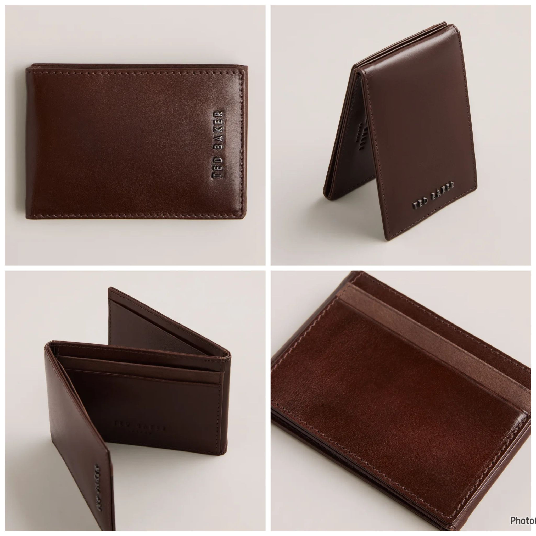 Ted Baker Folded Leather Card Holder - Sammey/Brn-Choc - 256572