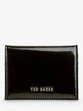 TED BAKER PATENT POPPERED CARD HOLDER - EELLSA / BLACK - ONE SIZE / 243504