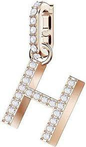 Swarovski Remix Alphabet H Charm - 5437622 Cry/Ros - 2x1 CM