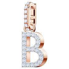 Swarovski Remix Alphabet B Charm - 5437624 Cry/Ros - 2x1 CM