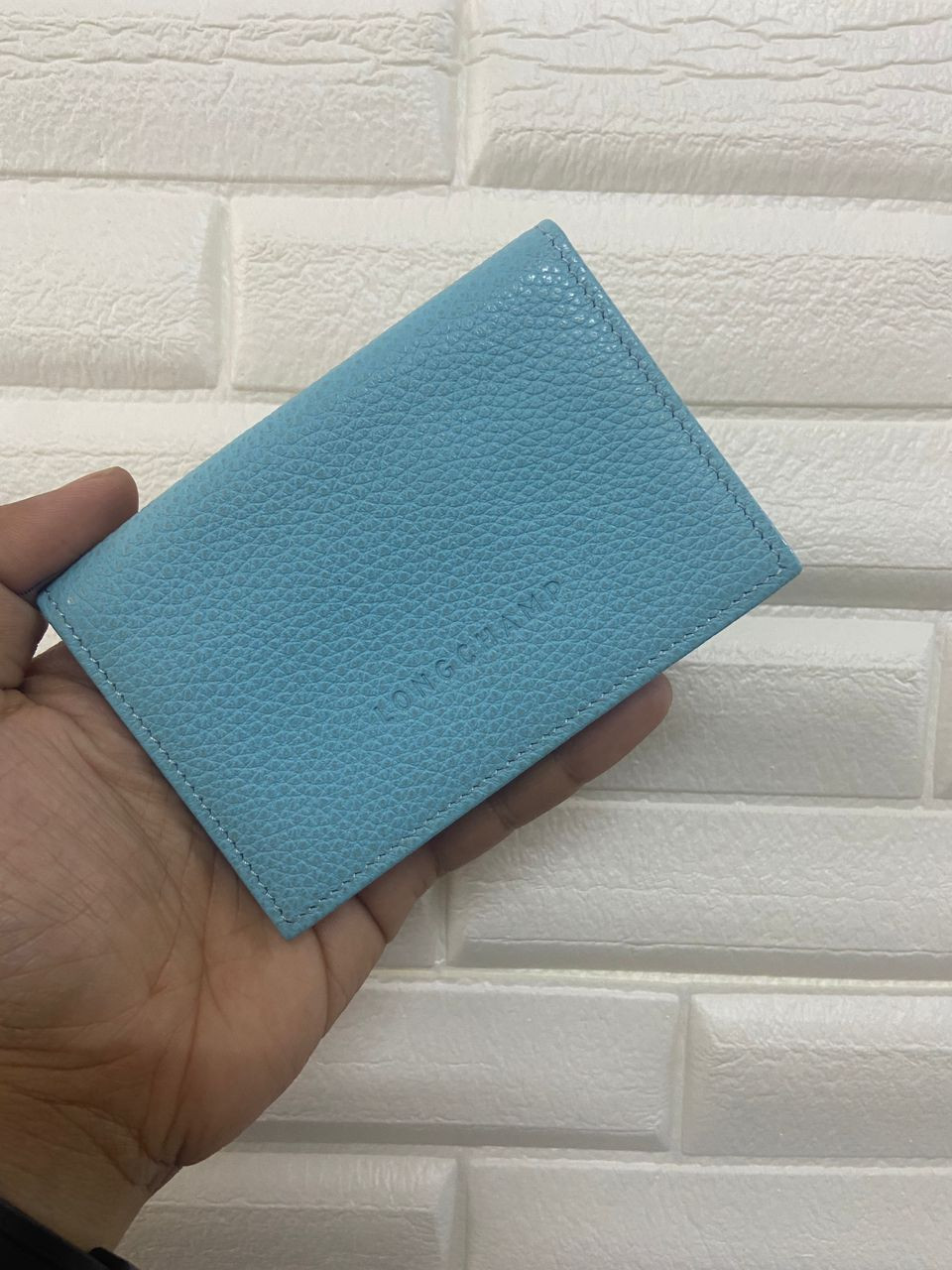 Longchamp Card Holder - Aqua - One Size