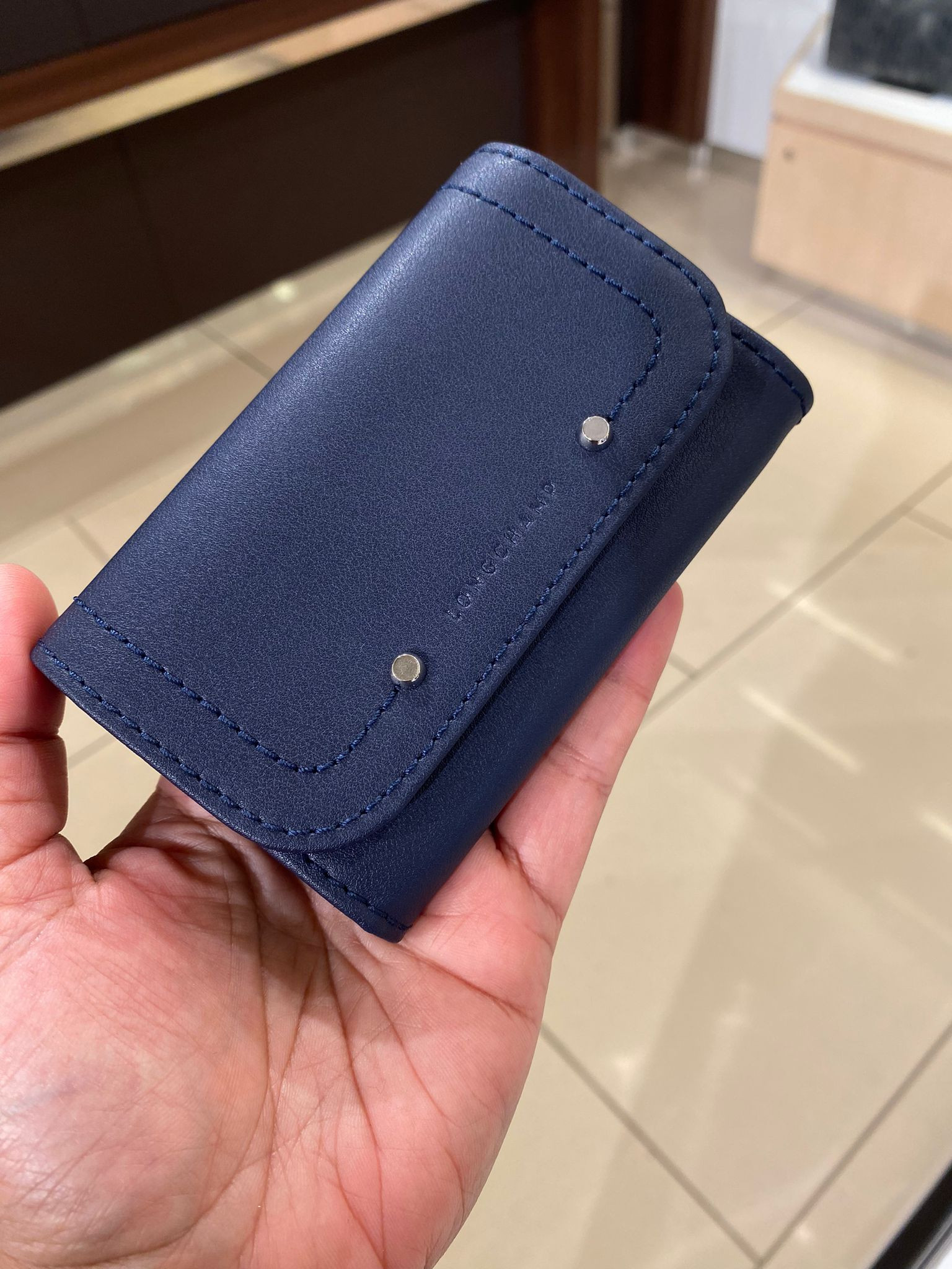 LONGCHAMP COIN PURSE/CARD HOLDER - NAVY - L3654HNA006 / ONE SIZE