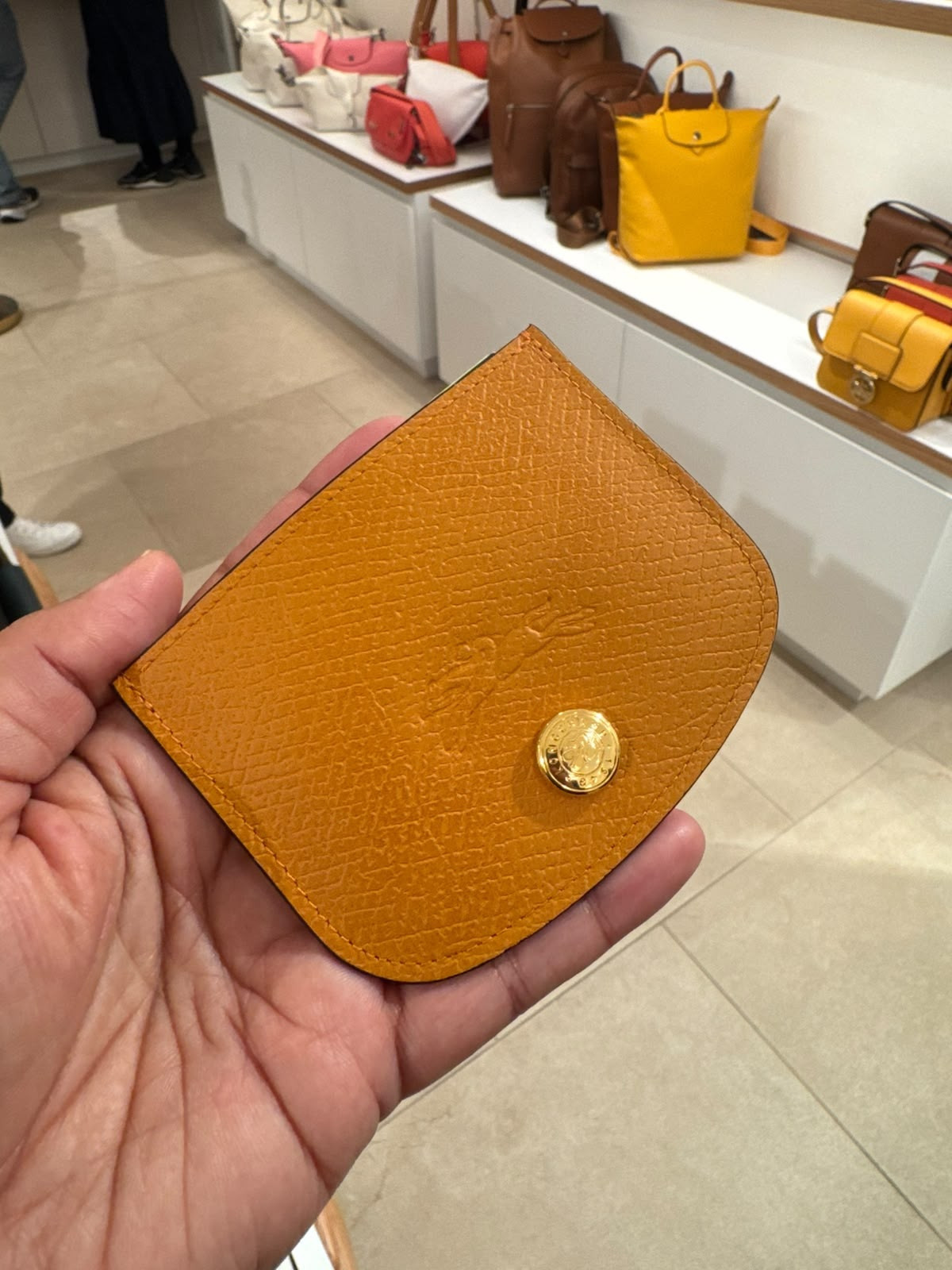 Longchamp Epure Card Holder - Saffron - 30031HYZ222